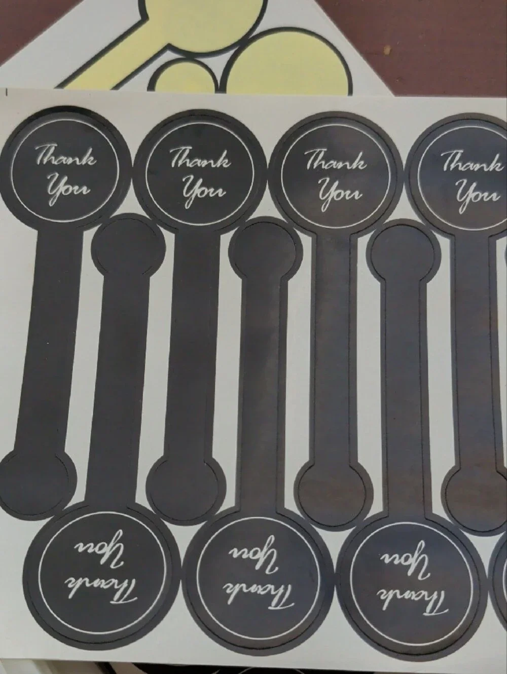 Black and Gold 'Thank You' Sticker Seals - Party Favor Labels x28